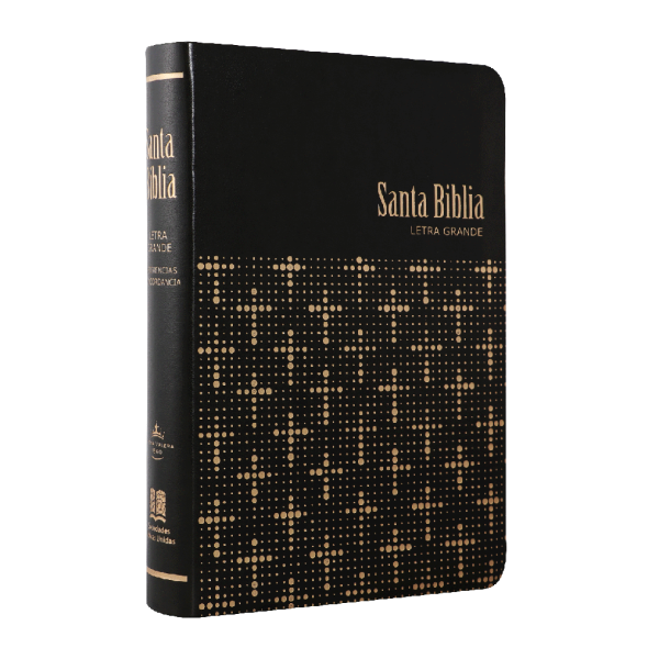 Biblia Reina Valera 1960 Mediana Letra Grande Imitación Piel Negro